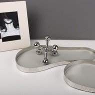 Accessories Leather Tray Metal Hotel Desktop Stainless Steel Model Living Room Dining Room Decoratio