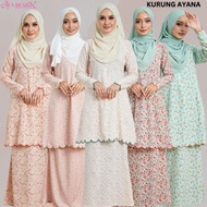 BAJU KURUNG AYANA MUSLIMAH RIAU EMBROIDERY SULAM (DESIGN 1) KURUNG RAYA AFA DESIGN