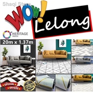 ✽❈Tikar Getah 20m x 1.37m (4.5 kaki) PVC Vinyl Carpet Flooring Rug Mat Home Decor Canopy Karpet Velvet Toto Khemah Kanop