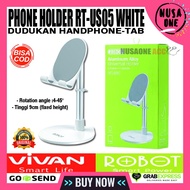 Robot PHONE HOLDER RT-US05 WHITE PORTABLE ORIGINAL Mobile PHONE HOLDER TAB Backrest HANDPPHONE STAND