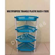 RAK PLASTIK SERBAGUNA SEGI TIGA 4 TINGKAT / MULTIPURPOSE PLASTIC RACK 4 TIERS