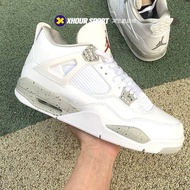 Air Jordan 4 AJ4 White Oreo White Gray Splash Ink Cement Men Women Basketball Shoes CT8527-100