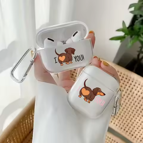I Love You Dog Case for Airpods Pro3 2 Airpod Cover Cute Dachshund Airpods 2 4 3rd Pro 3 2025 Funny 
