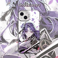 适用 VIVO IQOO13 IQOO12 IQOOZ9 Y36 Y27S Y35 Y27 V27 手机壳 Genshin Impact Raiden Shogun 磨砂彩银