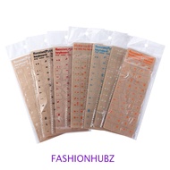 FASHIONHUBZ Keyboard Stickers Transparent Laptop Accessories Russian Film English Hebrew Korean Lang
