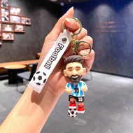 Figure Pemain Bola Keychain Gantungan Kunci Hadiah Untuk Fans Ronaldo & Messi Ganci Lucu Cute Olahra