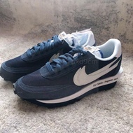 全新 Fragment Design x Sacai x Nike LDWaffle 三方聯名解構華夫鞋 藏藍 Blackened 男女同款