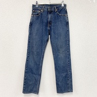 Levi's 505 牛仔褲，拉鍊門襟，靛藍色，W28 碼，古著。