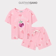 Set đồ bộ cotton thun ngắn cho bé gái Gustavo Gano