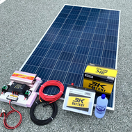 ชุดนอนนา 12V/3000W ชาร์จเจอร์ 30A แผง 340W สายดำแดง 10 เมตร แบตน้ำ 3K 50 Ah 1 ลูก ชุดโซล่าเซลล์ชุดนอ