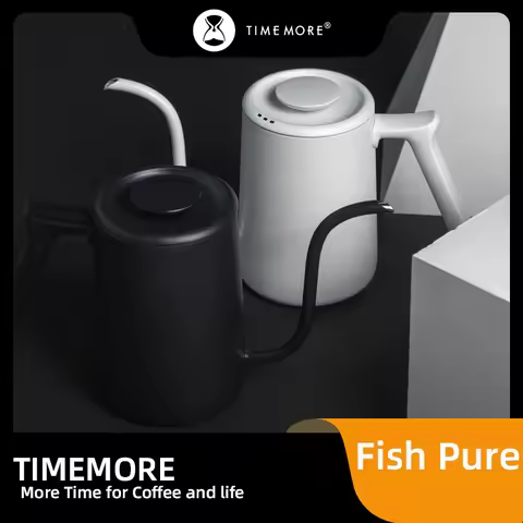 TIMEMORE Store Coffee Pot Kettle SwanNeckFineMouth 700mlFishPure Tea Milk For Kitchen Home Trave Off