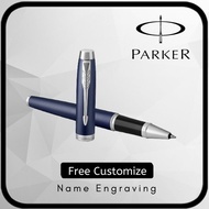 Parker IM Blue Rollerball Pen With Chrome Trim Fine Point (Free Name Engraving)