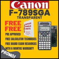 ▼ ▦ AUTHENTIC Canon F-789SGA TRANSPARENT f789sga f 789sga 789 sga f-789sga Scientific Calculators