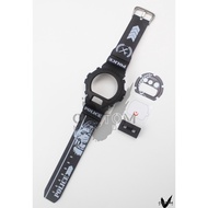 (Vcustom) DW6900 CUSTOM PRINTING " POLICE " BAND AND BEZEL STRAP