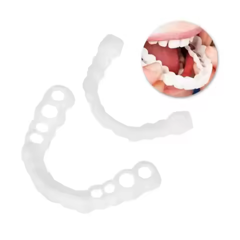Perfect Fit Teeth Whitening Cover Snap on Silicone Smile Veneers Teeth Flexibles Fake Teeth Dental W