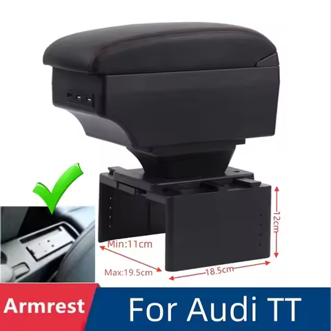 Car Armrest Box for Audi TT Coupe for Audi TT Center Storage Box Modification Retrofit Parts with US