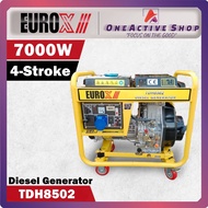 EUROX Diesel Generator 7000W 4-Stroke (Recoil & Battery Starter) TDH8502 - 6 Month Warranty ( WELDIN