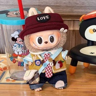 Only Clothes Suitable for 17cm labubu Baby Clothes One Two Three Generations Replacement Doll Plush 