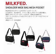 💥NEW⭐️🇯🇵MILKFED BAG SHOULDER WIDE MESH POCKET ✅容量3L✅2021⭐️春夏✅NAVY⭐️藍色✅ PINK⭐️粉紅色✅BLACK⭐️黑色#日系時款經典側背袋#斜揹袋#單肩包#GREGORY#MILKFED#MILKFEDHK #MILKFEDdaypack#backpack#03182087