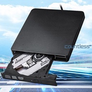 USB 3.0 Type-C Optical Drive Enclosure Case 5Gbps USB SATA External DVD CD-ROM Player for Laptop Notebook Computer Plug and Play [countless.sg]