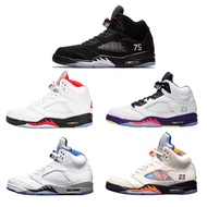 AJ5 Ice Blue Fresh Prince International Flight University Blue AJ5 Kasut Bola Keranjang High-Top Ber