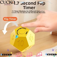 CUCKO Automatic Rotating Timer, LED Screen 12-hedron USB Rechargeable Timer, 2 Volume Adjustable 1/3