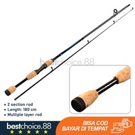 TaffSPORT Joran Pancing Shank Gun Handle Spinning Carbon Fiber Telescopic 2 Segments 1.8M / Fishing