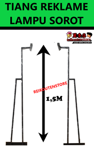 TIANG LAMPU SOROT 150 CM TIANG REKLAME 1,5M BESI HOLLOW TIANG LAMPU TEMBAK 1.5M TIANG LAMPU RUKO 150 CM TIANG PAPAN IKLAN UNTUK LAMPU SOROT 30 WATT 50 WATT 100 WATT 200 WATT 300 WATT 500 WATT