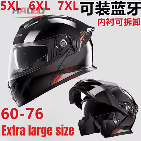 Extra Large 7XL 60-76cm Motorcycle Helmet 6XL 5XL Motobike Scooter Double Mirror Face Up Helmet for 
