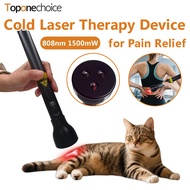 Toponechoice1500mW 808nm 3 beads Acupuncture Pen Cold Laser Therapy Device for Pain Relief Wound Hea
