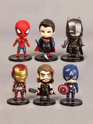 6 estilos de figuras de acción de Superhéroes vengadores incluyendo a Iron Spiderman y muñecas de juguete periféricas