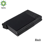 QuXis 2023 News Slim Double Deck 12 cards Aluminum Wallet With Elasticity Back Pouch ID Credit Card 