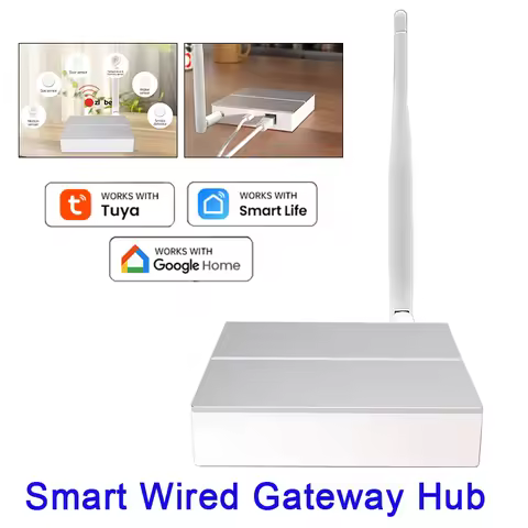 Tuya Zigbee 3.0 Smart Wired Gateway Hub with External Antenna Hub Smart Home Bridge Wireless Compati