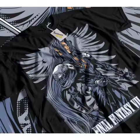 Trend Summer 2025cosplay peripheral Sephiroth T-Shirt FF VII Final Fantasy 7 FF7 Players Unisex Game