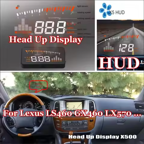 For Lexus LS460 GX460 LX570 RX330 RX350 Car Computer Screen Display Projector OBD HUD Refkecting Win
