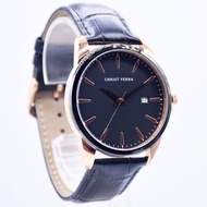 Christ Verra CV C10854G Series Tali Kulit Asli - Jam Tangan Pria Christ Verra Original