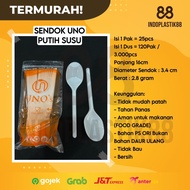 Plastic Tablespoons /White Tablespoons Milk White Tablespoons "UNO"