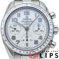 歐米茄超霸系列計時表 38毫米 超霸日期自動上鍊 324.30.38.40.04.001 不鏽鋼男士腕錶 白色拋光 極佳成色 [二手]