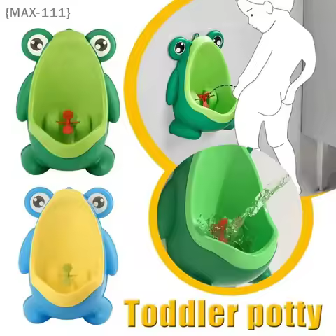 【MAX111-M3】Frog Potty Training For Boys With Fun Target Game, Wall-Mounted Pee Trainer For Easy & Cl
