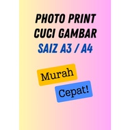 Photo Print Cuci Gambar Murah A4 A3