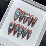 ชุด 10 ชิ้น ตะปูรองเท้าส้นสูงเฉียบสไตล์ยุโรปและอเมริกัน ออกแบบตาแมว-ผีเสื้อ หรูหรา ทำด้วยมือ สามารถส