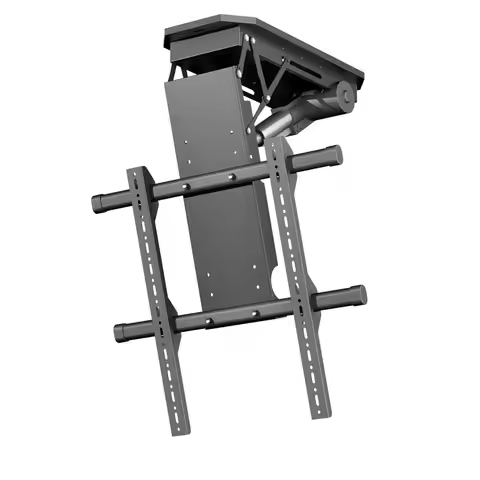 50-85" Ceiling TV LIFT Electric Remote Control Rotating Bracket Support Motorized Stand High Low Adj