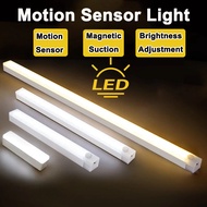 Motion Sensor Light Strip Wireless Magnetic Led Light Lamp Cabinet Bedroom Light TYPE-C Rechargeable