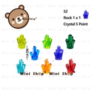 [Mini Shop+] LEGO Parts : Rock: 52 Rock 1 x 1 Crystal 5 Point