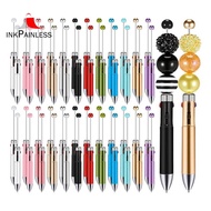 50Pc Plastic Beaded Pens Beadable Pens 4-In-1 Beaded Ballpoint Pens Making Graduation Supplies A