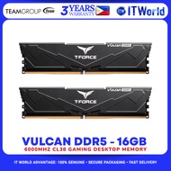 TeamGroup T-Force Vulcan DDR5 RAM 16GB 2×8GB 6000MHz Gaming Desktop Memory itw