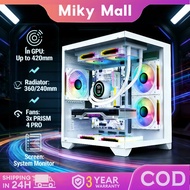 EXPOSE T6 Gaming PC Case Mid Tower RGB 3 FANS Tempered Glass MATX ITX for Desktop