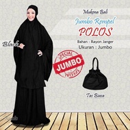 MUKENA KATUN RAYON POLOS HITAM