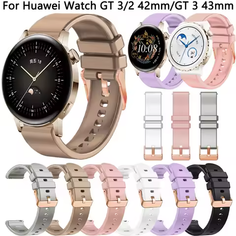 20mm Replacemet Band For Huawei Watch GT 3 GT3 Pro 43mm Silicone Watchbands Huawei Watch GT 2 GT2 Pr