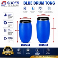 120L / 160L Blue Drum Tong Tong Biru Blue tong drum Blue round tank / tong biru second hand